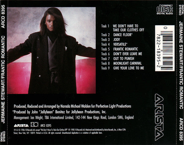 Jermaine Stewart : Frantic Romantic (CD, Album)