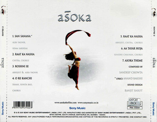 Anu Malik, Gulzar : Asoka (CD, Album)