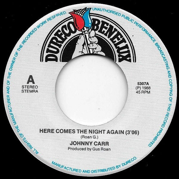 Johnny Carr : Here Comes The Night Again (7", Single)