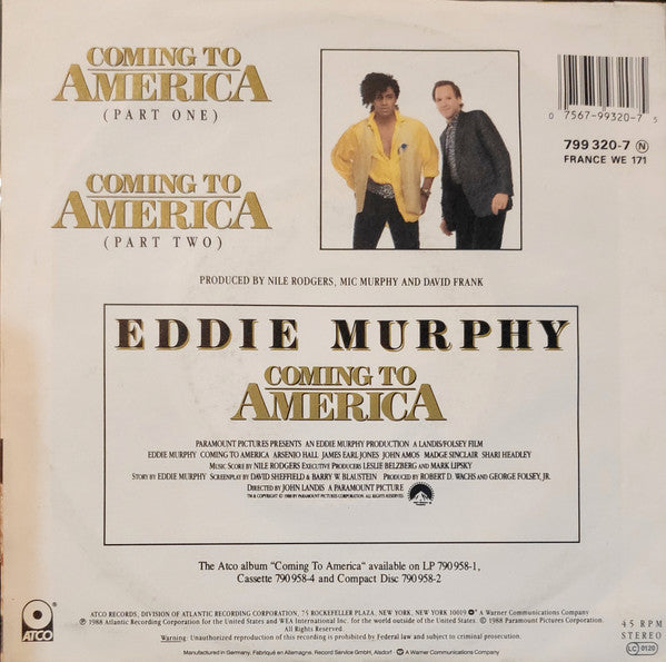 The System : Coming To America (7", Single)