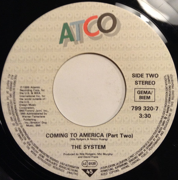 The System : Coming To America (7", Single)