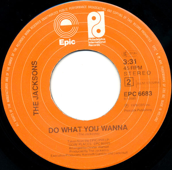 The Jacksons : Blame It On The Boogie / Do What You Wanna (7", Single)