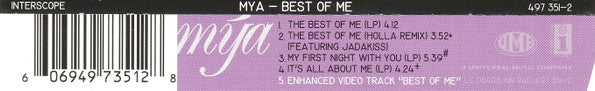Mya : Best Of Me (CD, Maxi, Enh)