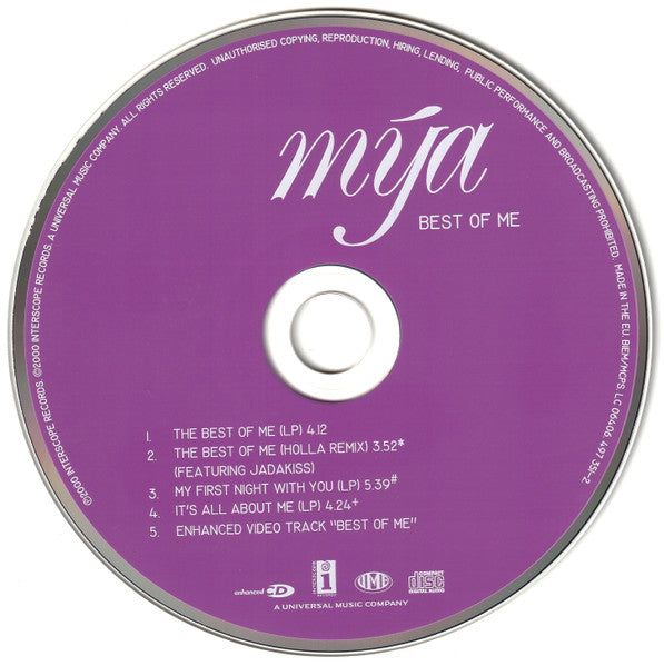 Mya : Best Of Me (CD, Maxi, Enh)