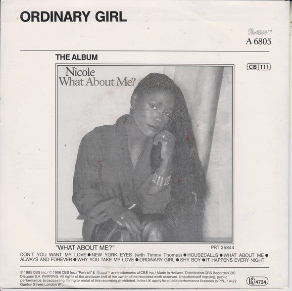 Nicole J McCloud With Timmy Thomas : New York Eyes (7", Single)