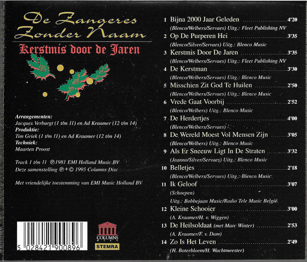 Zangeres Zonder Naam : Kerstmis Door De Jaren (CD, Album)