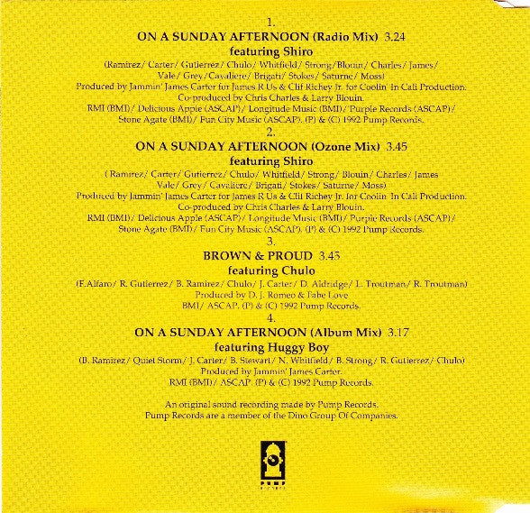 Lighter Shade Of Brown : On A Sunday Afternoon (CD, Single)