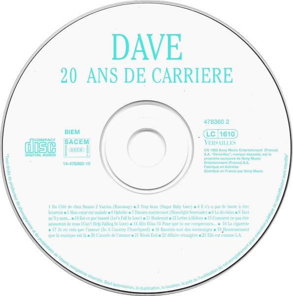 Dave (13) : 20 Ans De Carriere (CD, Comp)
