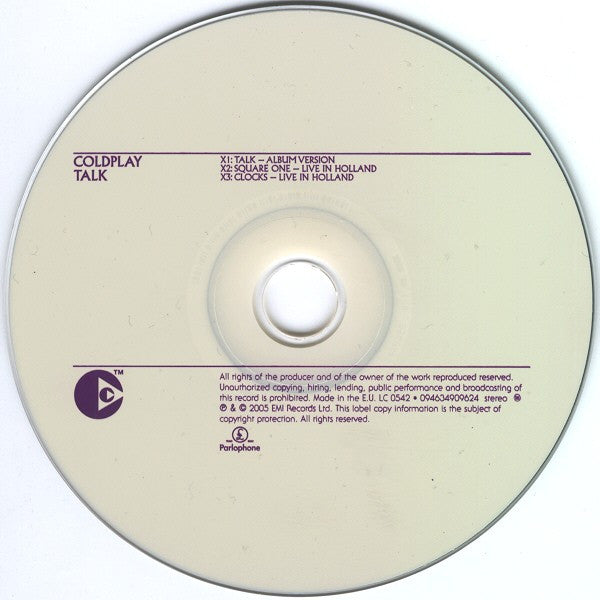 Coldplay : Talk (CD, Single, Copy Prot., Ltd, CD2)