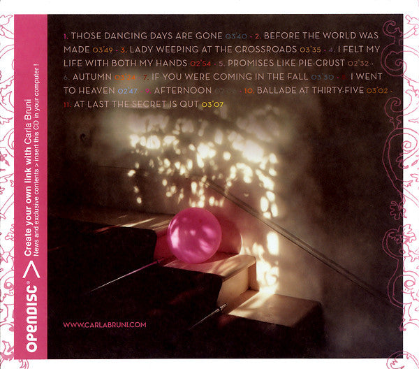 Carla Bruni : No Promises (CD, Album, Enh, Dig)