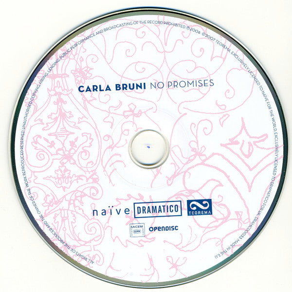 Carla Bruni : No Promises (CD, Album, Enh, Dig)