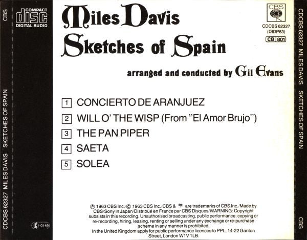 Miles Davis : Sketches Of Spain (CD, Album, RE)