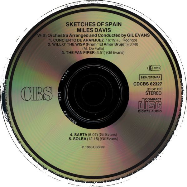 Miles Davis : Sketches Of Spain (CD, Album, RE)