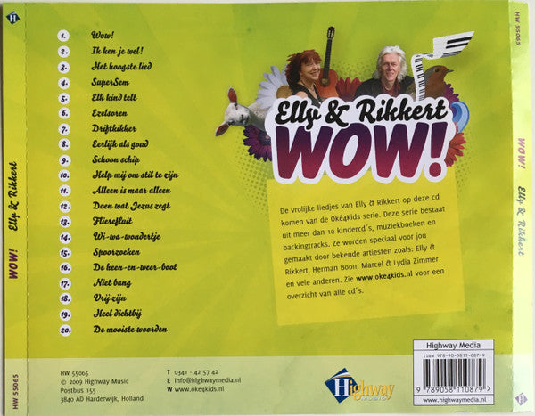 Elly & Rikkert : Wow! (20 Oké4Kids Liedjes) (CD, Comp)