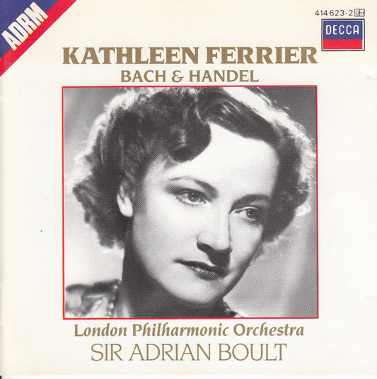 Kathleen Ferrier, London Philharmonic Orchestra, Sir Adrian Boult, Johann Sebastian Bach, Georg Friedrich Händel : Bach & Handel (CD, Album, Mono, RE, RM)