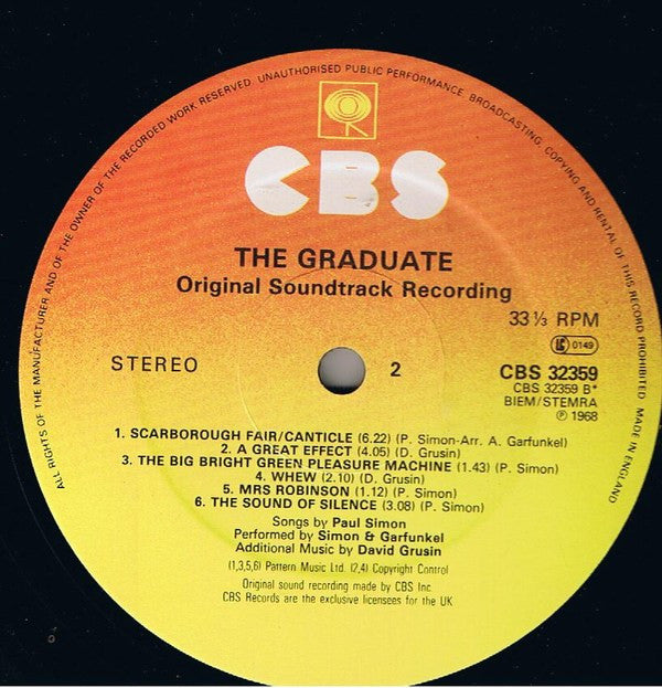 Various : The Graduate (Original Soundtrack) (LP, Album, RE)