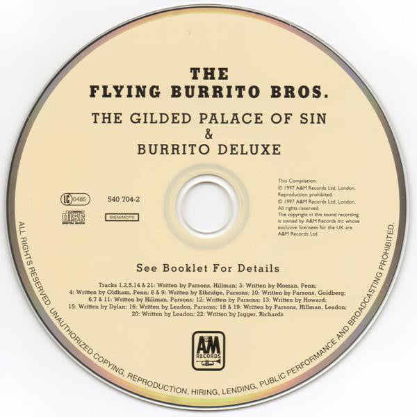 The Flying Burrito Bros : The Gilded Palace Of Sin & Burrito Deluxe (CD, Comp, RM, RP)