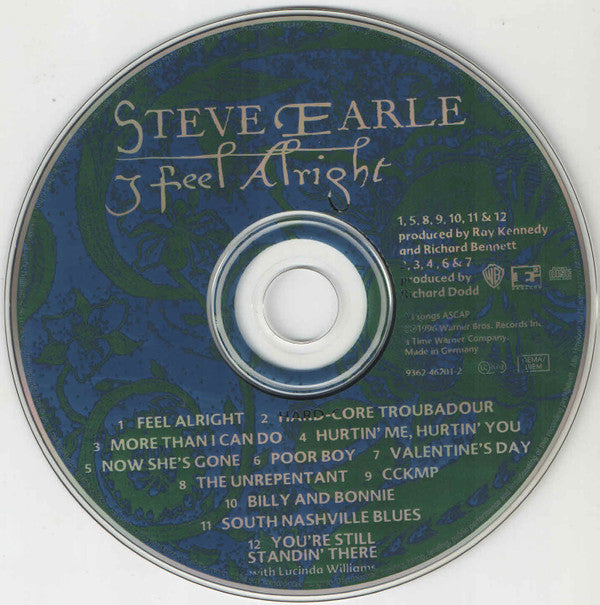 Steve Earle : I Feel Alright (CD, Album)