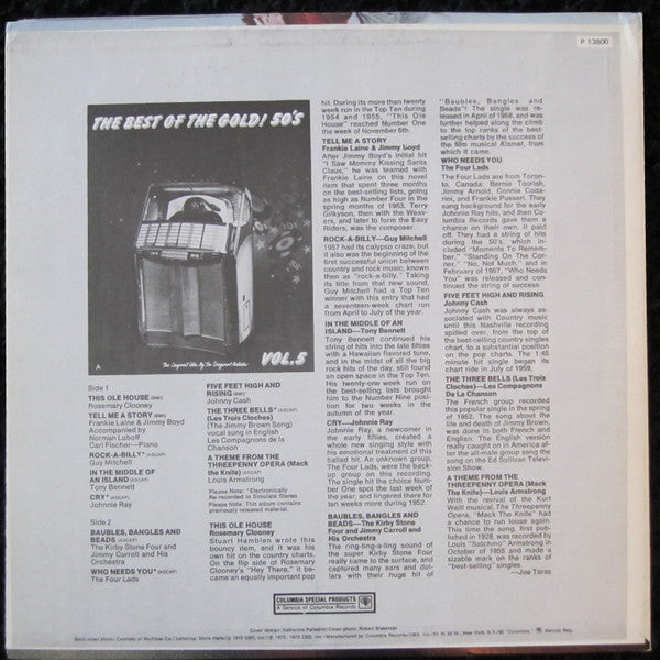 Various : The Best Of The Gold! Vol. 5 (50's) (LP, Comp)