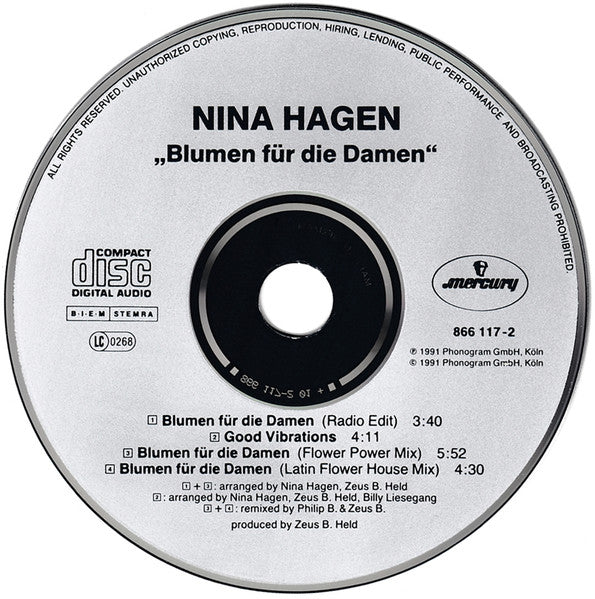 Nina Hagen : Blumen Für Die Damen (CD, Maxi)