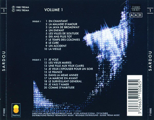 Michel Sardou : 20 Chansons D'Or - Volume 1 (2xCD, Comp, RE)