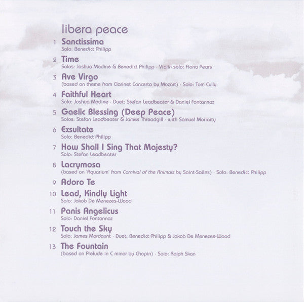 Libera : Peace (CD, Album)