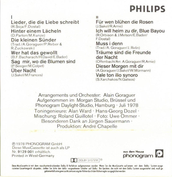Nana Mouskouri : Lieder, Die Die Liebe Schreibt (Cass, Album, Club)