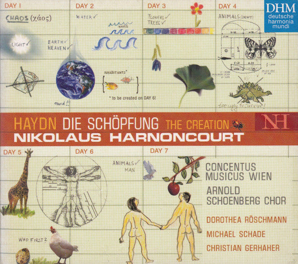 Joseph Haydn - Dorothea Röschmann, Michael Schade, Christian Gerhaher, Arnold Schoenberg Chor, Concentus Musicus Wien, Nikolaus Harnoncourt : Die Schöpfung (2xCD, Album)