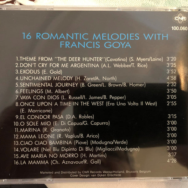 Francis Goya : 16 Romantic Melodies With Francis Goya (CD, Album)