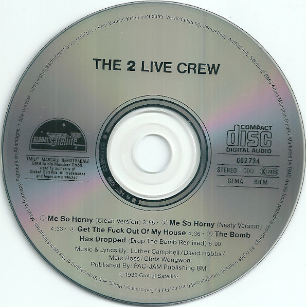 The 2 Live Crew : Me So Horny (CD, Maxi)