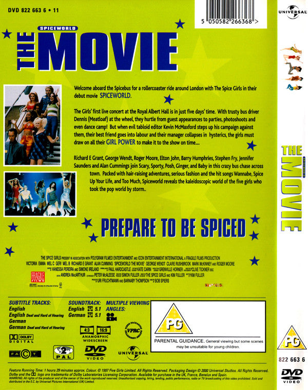 Spice Girls : Spiceworld The Movie (DVD-V, D/Sided, RE, PAL)