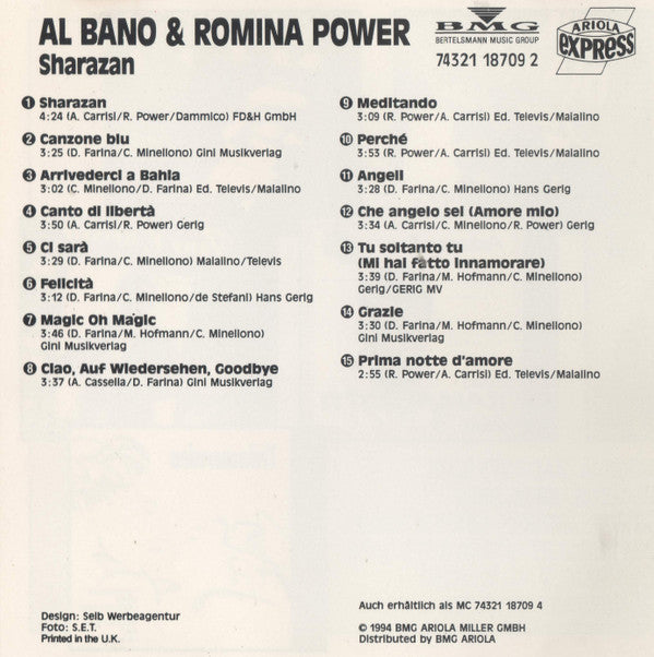 Al Bano & Romina Power : Sharazan (CD, Comp)