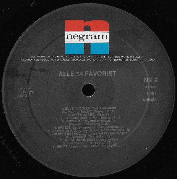 Various : Alle 14 Favoriet! (LP, Comp)