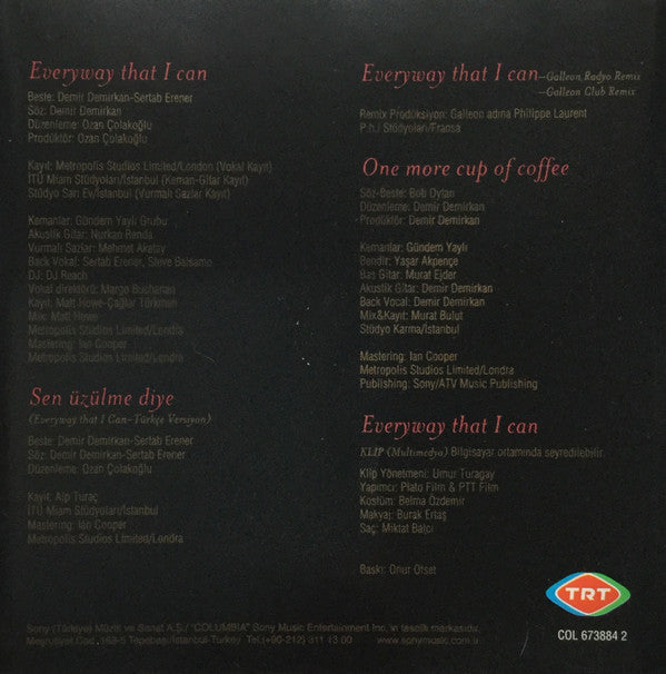 Sertab Erener : Everyway That I Can (CD, Maxi, Enh)