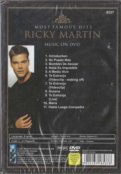 Ricky Martin : Live In Spain (DVD-V, Multichannel, PAL, All)