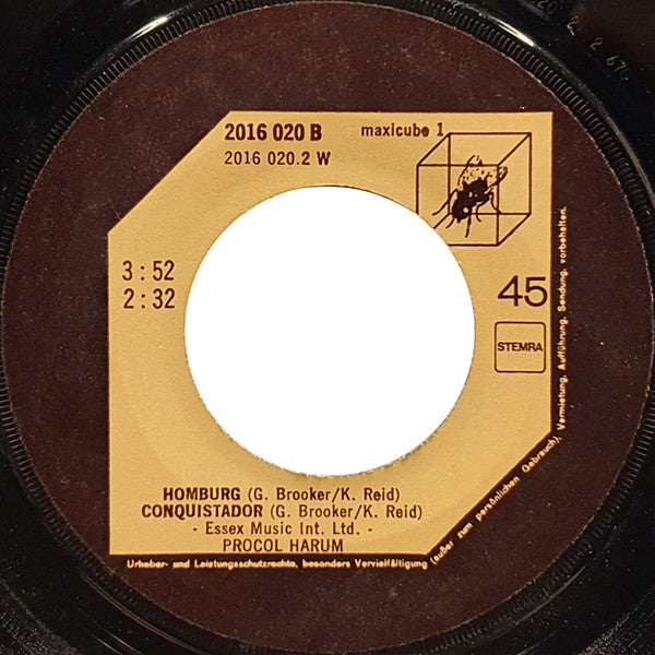 Procol Harum : A Whiter Shade Of Pale / Homburg / Conquistador (7", Maxi)