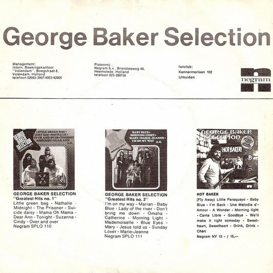 George Baker Selection : Sing A Song Of Love (7", Single, Red)