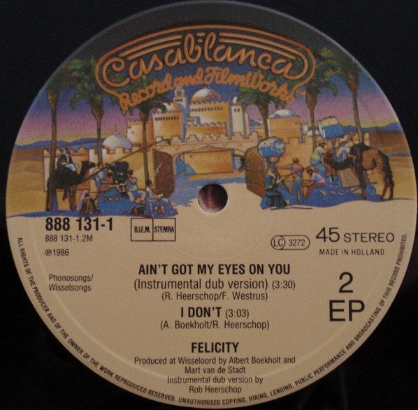 Felicity : Ain't Got My Eyes On You (12", EP)
