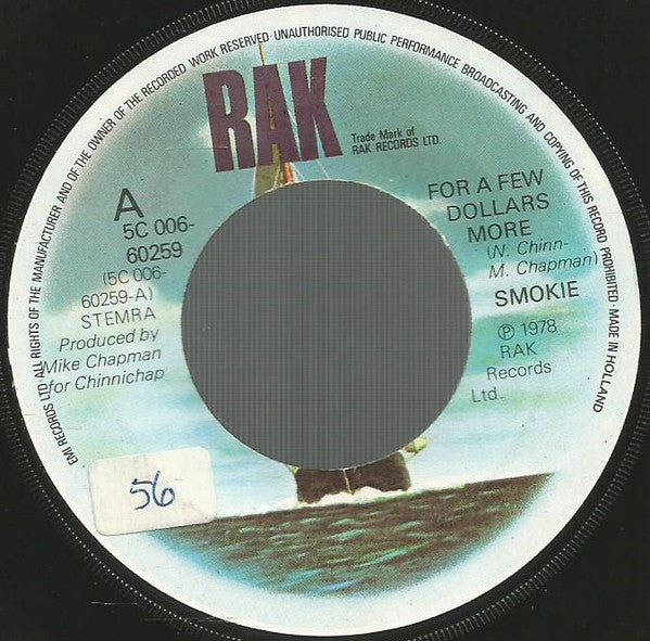 Smokie : For A Few Dollars More (7", Single)