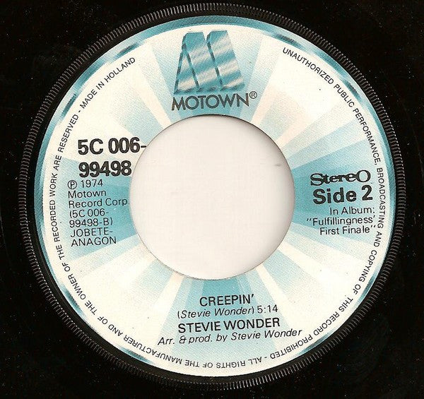 Stevie Wonder : Another Star (7", Single)