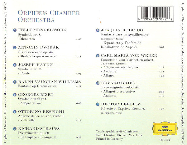 Orpheus Chamber Orchestra : Muzikale Meesterwerken (CD, Comp)