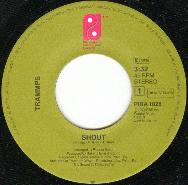 The Trammps : Shout (7", Single)