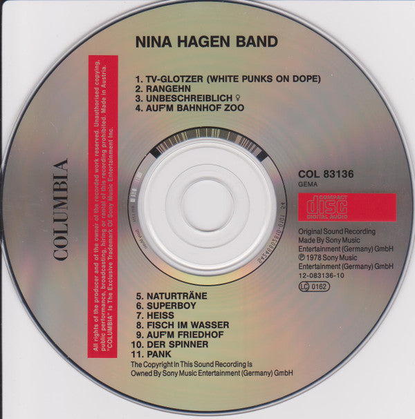 Nina Hagen Band : Nina Hagen Band (CD, Album, RE)