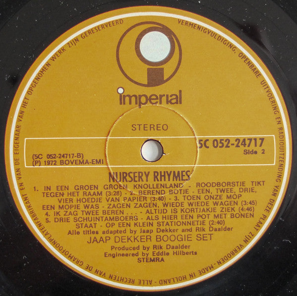 Jaap Dekker Boogie Set : Nursery Rhymes (LP, Album, M/Print)