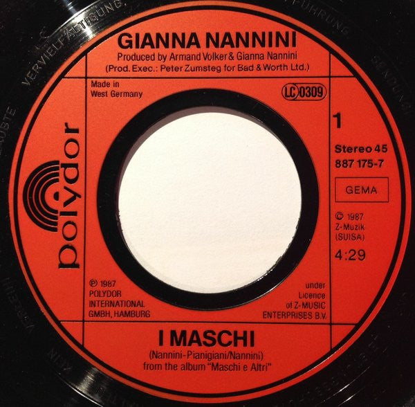 Gianna Nannini : I Maschi (7", Single)