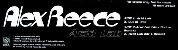 Alex Reece : Acid Lab (12", Promo)
