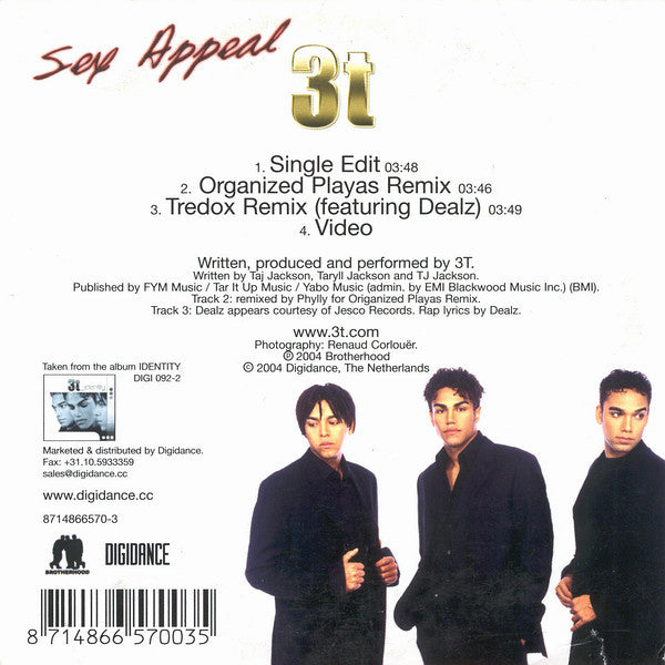 3T : Sex Appeal (CD, Single, Enh, Car)