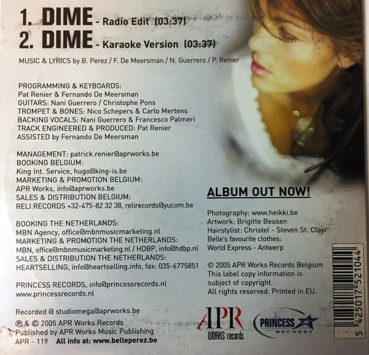 Belle Perez : Dime (CD, Single)