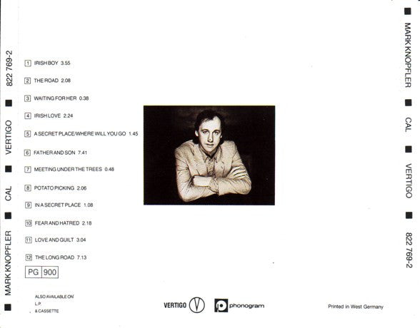 Mark Knopfler : Music By Mark Knopfler From The Film Cal (CD, Album, RP)