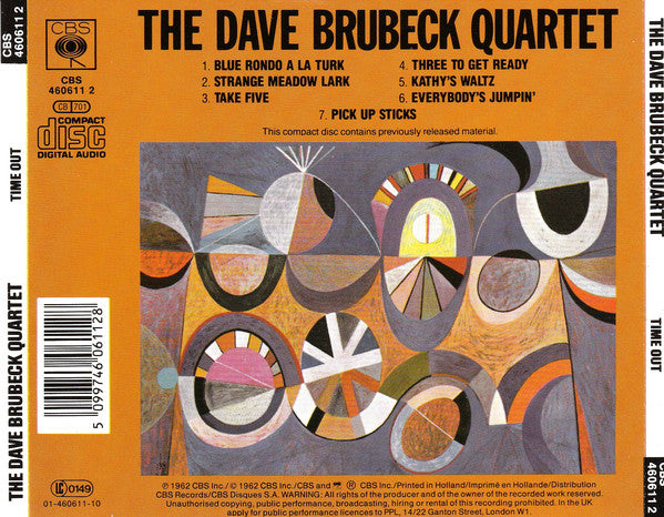 The Dave Brubeck Quartet : Time Out (CD, Album, RE, RM)